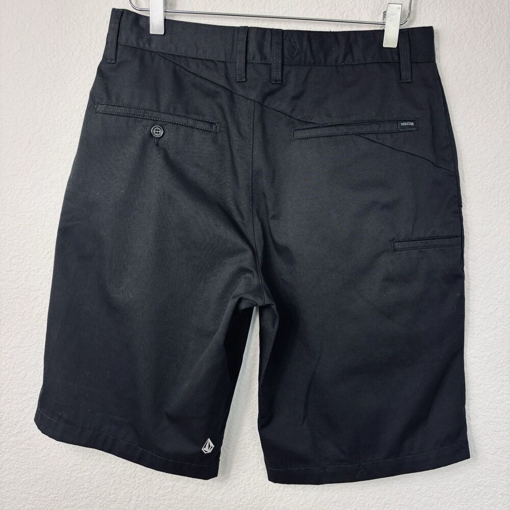 Volcom Men’s Corpo Class Shorts 31 Black Skater Chino 11” Business Casual
